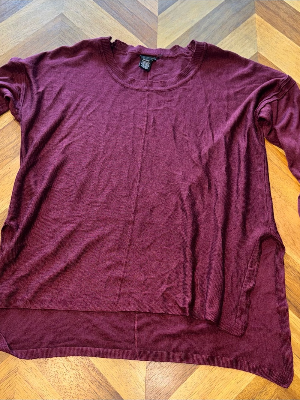 Rue21 Women's Long-Sleeve Pullover Sweater in Burgundy